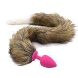 Dual Vibration 30 Speed G Spot Dildo Rabbit Vibrator Tail Butt Plug