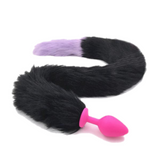 Realistic Vibrating Dildo Penis Silicone Tail Butt Plug