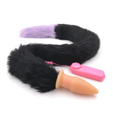 Realistic Vibrating Dildo Penis Silicone Tail Butt Plug