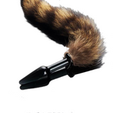 11" RACCOON TAIL 3 COLORS GLASS PLUG Tail Butt Plug