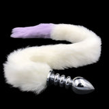 Flesh Vibrating Dildo Anal Beads Tail Butt Plug