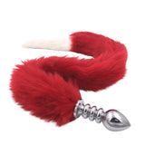 3" Bunny Tail Stainless Steel Plug 5 Colors Tail Butt Plug