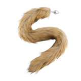 Fox Tail Stainless Steel Plug, Brown 32"