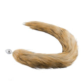 Fox Tail Stainless Steel Plug, Brown 32"