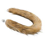 Fox Tail Stainless Steel Plug, Brown 32"