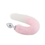 Fox Tail Plug, Pink with White 18"