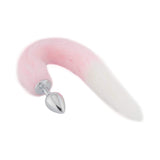 Fox Tail Plug, Pink with White 18"