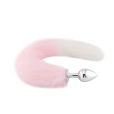 Fox Tail Plug, Pink with White 18"