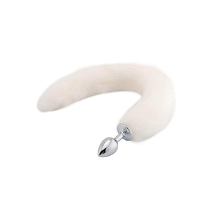 Fox Tail Plug, White 18"