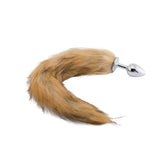 Fox Tail Metal Plug, Brown 18"