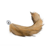 Fox Tail Metal Plug, Brown 18"