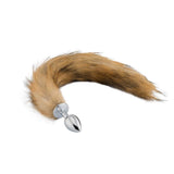 Fox Tail Metal Plug, Brown 18"