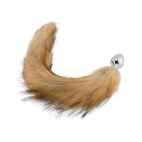 Fox Tail Metal Plug, Brown 18