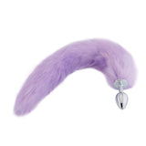 Fluffy Fox Tail Plug, Purple 18"