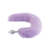 Fluffy Fox Tail Plug, Purple 18"