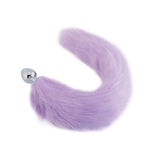 Fluffy Fox Tail Plug, Purple 18"