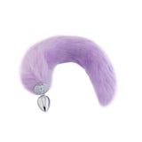 Fluffy Fox Tail Plug, Purple 18"