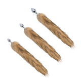 Fox Tail Metal Plug, Brown 18"