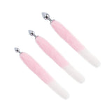 Fox Tail Plug, Pink with White 18"