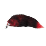 Fox Tail Plug, Black with Red 16"