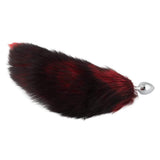 Fox Tail Plug, Black with Red 16"