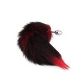 Fox Tail Plug, Black with Red 16"