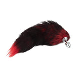 Fox Tail Plug, Black with Red 16"