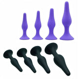 Silicone Plug Trainer Kit, 4 Plugs Black & Purple