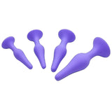 Silicone Plug Trainer Kit, 4 Plugs Black & Purple