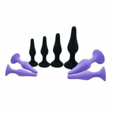 Silicone Plug Trainer Kit, 4 Plugs Black & Purple