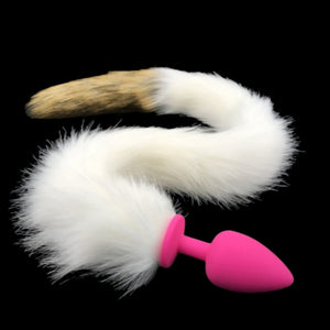 DOG TAIL WITH 3" SILICONE PLUG Tail Butt Plug