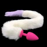 Flesh Vibrating Dildo Anal Beads Tail Butt Plug