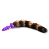 18" TAIL BROWN FOX TAIL SILICONE PLUG Tail Butt Plug