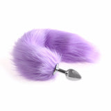 13" Stainless Steel Purple Faux Tail Plug