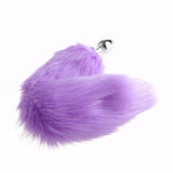 13" Stainless Steel Purple Faux Tail Plug