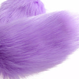 13" Stainless Steel Purple Faux Tail Plug