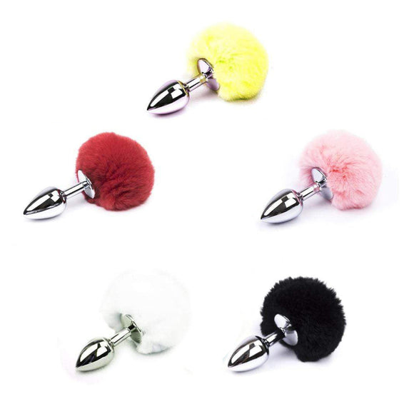 Bunny Tail Plug, Multi Color 3